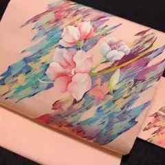 9-10 美品!高級 九寸名古屋帯 人気帯 塩瀬