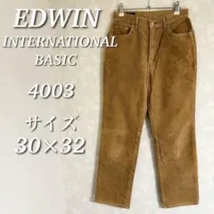 Miss EDWIN コーデュロイパンツ　ストレッチ　ストレート　ハイウエスト