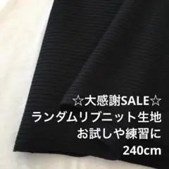 D6X/5298-01◆240cm 感謝祭/ポリ系ランダムリブニット生地