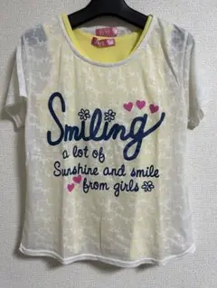 イエロー・ホワイト半袖Tシャツとタンクトップセット　160