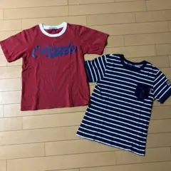 140cm ボーダー　150cm 赤　半袖Ｔシャツ 2枚セット