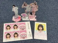 小此木流花 るーるるアクリルスタンド3体＋証明写真風カード&ポストカード セット