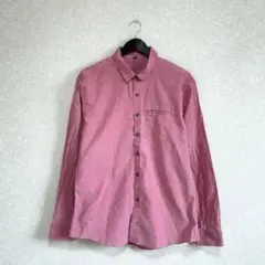 【美品】オックスフォードシャツ ワイシャツ 長袖 ピンク 4XL