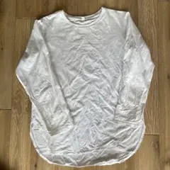 ユニクロ　コットンロングシャツテールT（長袖）