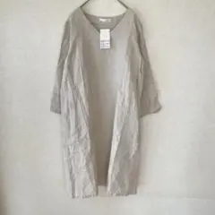 新品タグ付き　FABRIC’S ワンピース　リネン100% ベージュ　日本製