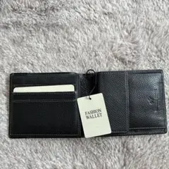 メンズ 二つ折り財布 シンプル ブラック