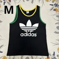 メンズ　adidas アディダス　タンクトップ　黒　カラフル