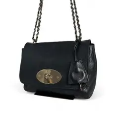 美品 Mulberry マルベリー ショルダーバッグ レザー ブラック チェーン