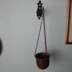 アンティークブラケット吊り下げ飾りポット