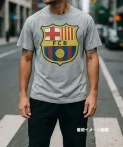 FCバルセロナ Tシャツ グレー Mサイズ相当