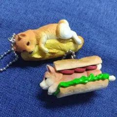 いぬパン7 レア ガチャ 大人気 サンドイッチ 柴犬 キーホルダー