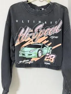 古着　クロップドスウェットシャツ