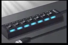 新品 7ポートUSBハブ 独立スイッチ付き 高速転送