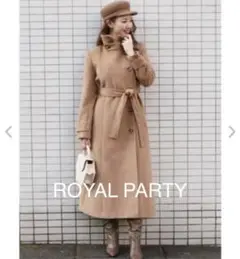 値下げ!新品タグ付❤️ロイヤルパーティー 2WAYスタンドカラーロングコート