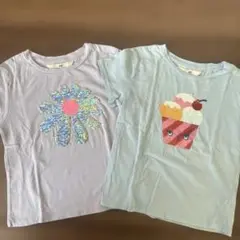 スパンコールTシャツ 2way柄　2枚セット