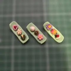 ミニチュア和菓子3皿セット