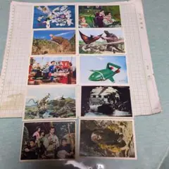 ★珍品★ 昭和ブロマイド10枚 009、ギララ、ガメラ、モグラ、サンダーバード他
