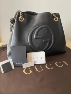 【GUCCI】グッチソーホーレザーチェーンショルダーバッグ