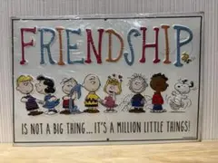 スヌーピーブリキ看板　FRIENDSHIP　ティンサイン　アメリカ雑貨