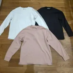 【まとめ売り】ユニクロユーUNIQLO U 長袖カットソーロンT 3点セット L