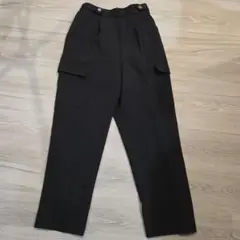 NANO universe ブラック カーゴパンツ