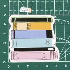 シンプルカラー洋書モチーフステッカー