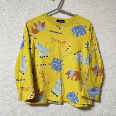 Moujoujou 長袖　ロンT 100cm 黄色　動物　キッズ