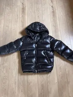 ZARA ブラック フード付きダウンジャケット
