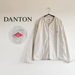 DANTON ダブルクロス Vネックシャツカーディガン　コットンブルゾン