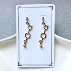No.1530 ハンドメイド　化学構造式の耳飾り