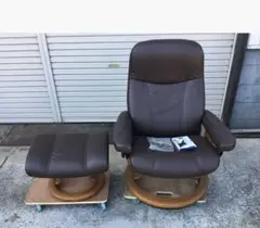 エコーネス コンサル ストレスレスチェア オットマン付属　カラー： ブラウン