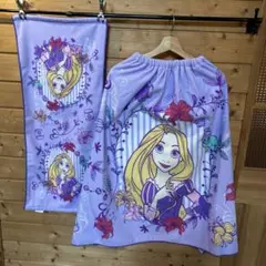 ラプンツェル ラップタオル 紫色 フリーサイズ