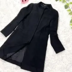 theory ロングコート カシミヤ100% シルク スタンドカラー L