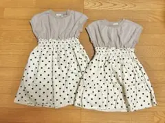 双子コーデ　ワンピース　姉妹