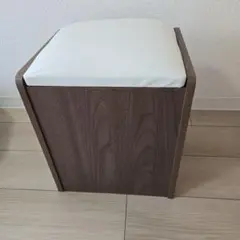 最終値下げ　収納スツール ホワイトクッション ブラウン