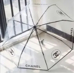 シャネル CHANEL ノベルティ ビニール 傘 ビニ傘