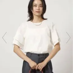 シルトリ ダブルフレアスリーブ プルオーバー カットソー