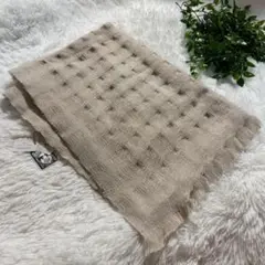 ❣️新品❣️シューラルー 大判 格子ストール ふわふわ カシミヤタッチ ベージュ