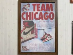 NIKETEAM CHICAGO インテリアポスター木製フレーム付きA4サイズ