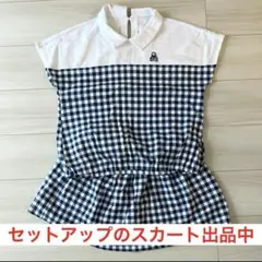 パーリーゲイツ⭐︎ギンガムチェック 半袖シャツ＋スカートセットアップ
