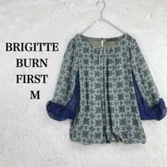 BRIGITTE BURN FIRST 花柄ブラウス バックボタン 裾ゴムM