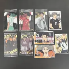 ハイキューカード7枚　ステッカー4枚セット