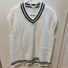 GU ニットベスト ベスト ジーユー カジュアル Lサイズ ホワイト