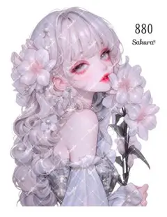 《No.880》オリジナル人物ステッカー 女の子 シール ステッカー