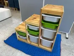 IKEA　シェルフ　トロファスト　収納ケース付き　ブラウン ③