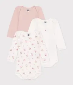 プチバトー　PETIT BATEAU 長袖ボディ　3枚セット　12M 74cm