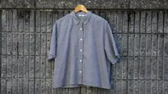 コットンチェックシャツ(五部袖) ユニクロ　XL チェック