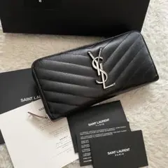 【限定価格】 Saint Laurentイブサンローランラウンドファスナー長財布
