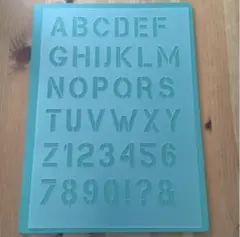 No.1 送料込 ステンシルシート　アルファベット 数字男前 インテリア DIY