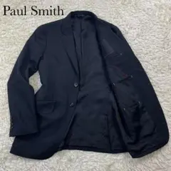 極美品✨Paul Smith テーラードジャケット カシミヤ混 ストライプ 黒